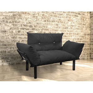CAVINAS Loveseat Sofa with Sleek Metal Legs, Upholstered 2-Seater Sofa, Modern Futon Couch for Small Apartments, Bedrooms, Cozy Living Rooms - 1 of 4