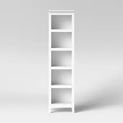 72" Carson Narrow 5 Shelf Bookcase - White - Threshold™