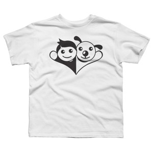 Boy's Design By Humans Doggy Friend By graphicganga T-Shirt - 1 of 3