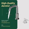 Cobbe Double Handle Bathroom Sink Faucet 3-Hole 8-Inch Widespread Faucet with 360-Degree Swivel Spout Brushed Nickel - 4 of 4