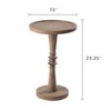 JIONJOY Classic Pedestal Side Table - Rustic Tray Top End Table for Living Room, Bedroom or Entryway - 3 of 4