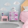 Sorbus Nightstand with 2 Drawers - Steel Frame, Wood Top & Easy Pull Fabric Bins - Great for Home, Bedroom, Office & College Dorm - 2 of 4