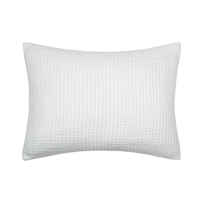 EY Essentials 20" x 26" Lida White Cotton Standard Sham - Machine Washable
