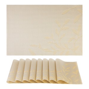 REGALWOVEN Farmhouse Placemats Set of 8 Woven Placemats for Dining Table Decor Indoor Washable Kitchen Table Mat - 1 of 4