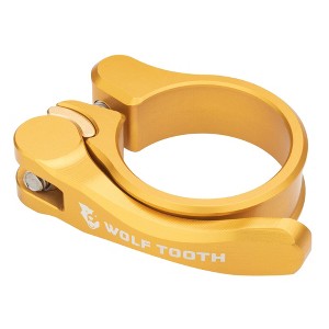 Wolf Tooth Seatpost Clamp Quick Release - 38.6mm, Aluminum, M5 Bolt, Gold - 1 of 1