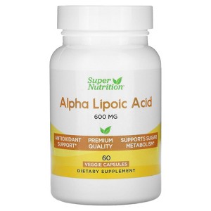 Super Nutrition Alpha Lipoic Acid, 600 mg, 60 Veggie Capsules - 1 of 4