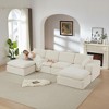 MYINDA 137'' Oversized 6-Seater Sectional Sofa, Chenille Cloud Couch for Living Room, Apartments, Offices - 3 of 4