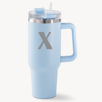 Personalization Mall Engraved Initial 40 oz Stainless Steel Tumbler