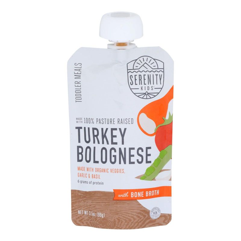 Serenity Kids Turkey Bolognese With Bone Broth Puree Toddler Meals - Case of 6/3.5 oz, 2 of 8