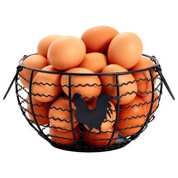 Kitchen Storage Metal Wire Egg Basket Farm Chicken Cover Egg  Holder/Organizer Case/Container