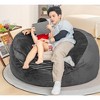 CENGHU Bean Bag Chair Velvet Soft Beanbag with Memory Foam for Adults Lazy Sofa with Fluffy Removable Sponge - 3 of 4