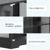 Tall 5-Tier Display Cabinet with Glass Doors & RGB LED Lights, Curio Cabinet with Adjustable Lighting for Collectibles Showcase - 4 of 4