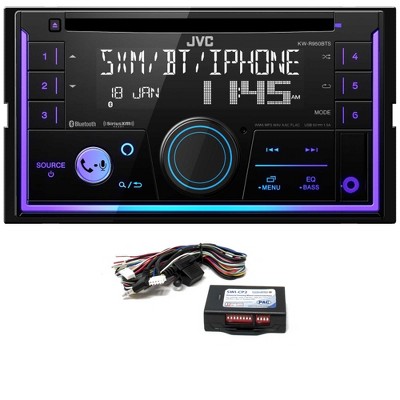 JVC Marine Radio Bluetooth Bundle with Dash Kit Cover Handle Bar