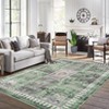Washable Vintage Living Room Rugs,Floral Print Retro Accent Bedroom Carpet, Large Non Slip Area Rug for Kitchen Dining Room - 4 of 4