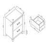 Vynxaria Contemporary Style Nightstand - Sleek White Finish, Modern Acrylic Hardware, Engineered Wood Construction, Bedroom Bedside Furniture - 4 of 4