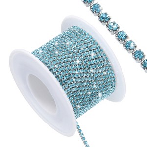Unique Bargains Shiny Crystal Rhinestone Close Chain Trim for Sewing Jewelry Making - 1 of 4