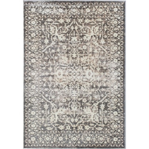 Rugs America Leopold Lx20b Stone Transitional Cream Area Rug For Dining ...