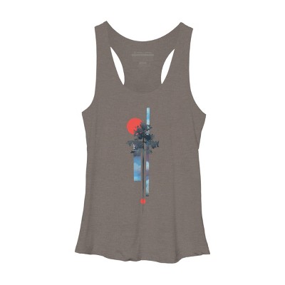 Women's Design By Humans Abstract Nature By airiestudio Racerback Tank Top