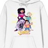 Steven Universe Character Art Long Sleeve White Adult Hooded Sweatshirt - image 2 of 3