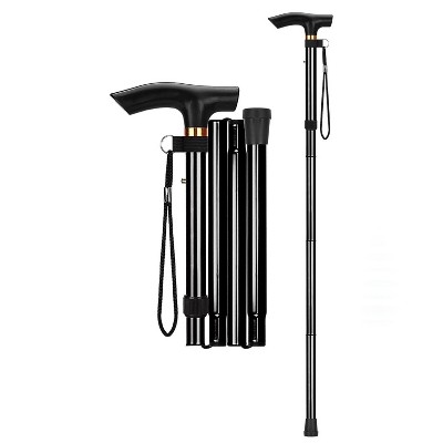 Attop Folding Cane, 5-Level Lightweight Collapsible Adjustable Height Walking Stick
