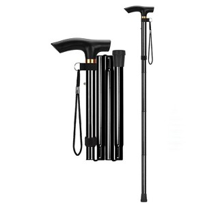 Attop Folding Cane, 5-Level Lightweight Collapsible Adjustable Height Walking Stick - 1 of 4