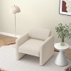 CAVINAS Armless Accent Chair, Upholstered Lounge Chair with Backrest, Minimalist Reading Chair for Small Spaces - 2 of 4