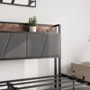 Queen Size Bed Frame: Storage Headboard, Charging Station, 2 Drawers, Stable, Quiet, No Box Spring, Simple Setup, Brown/Gray - 3 of 4