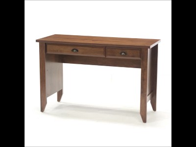 White Wood Computer Desk with Drawer and Keyboard Tray