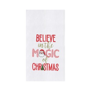 C&F Home "Believe in the Magic Of Christmas" with Santa and Christmas Tree Cotton Flour Sack Kitchen Dish Towel 27L x 18W in. - 1 of 2