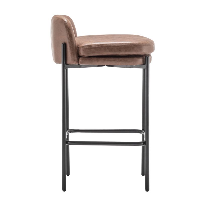 Modern Mid-Back Counter Height Barstool - WOVENBYRD, 5 of 11