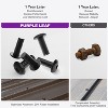 PURPLE LEAF Outdoor Hardtop Gazebo Metal Frame Galvanized Steel Double Roof with Curtains and Nettings for Patio Desk Backyard Bronze - 3 of 4