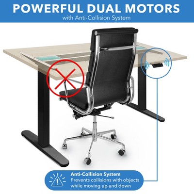 Mount-It! Dual Motor Black Adjustable Standing Desk Base