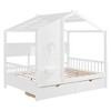 Twin Size House Bed with 2 Drawers and Storage Shelf - 4 of 4