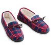 Collections Etc Plaid Moccasin Slippers - 2 of 4
