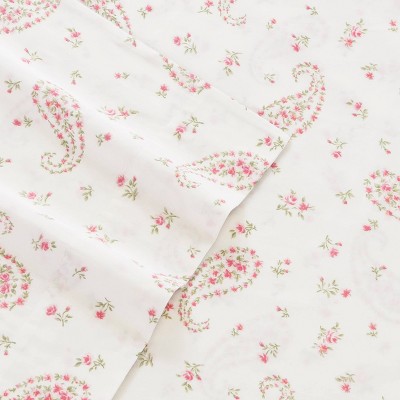 Bristol Paisley King Cotton Flannel Floral Sheet Set