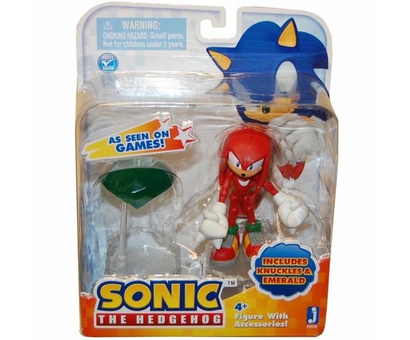 Sonic 3" Action Figure With Accessories Set Knuckles & Emerald