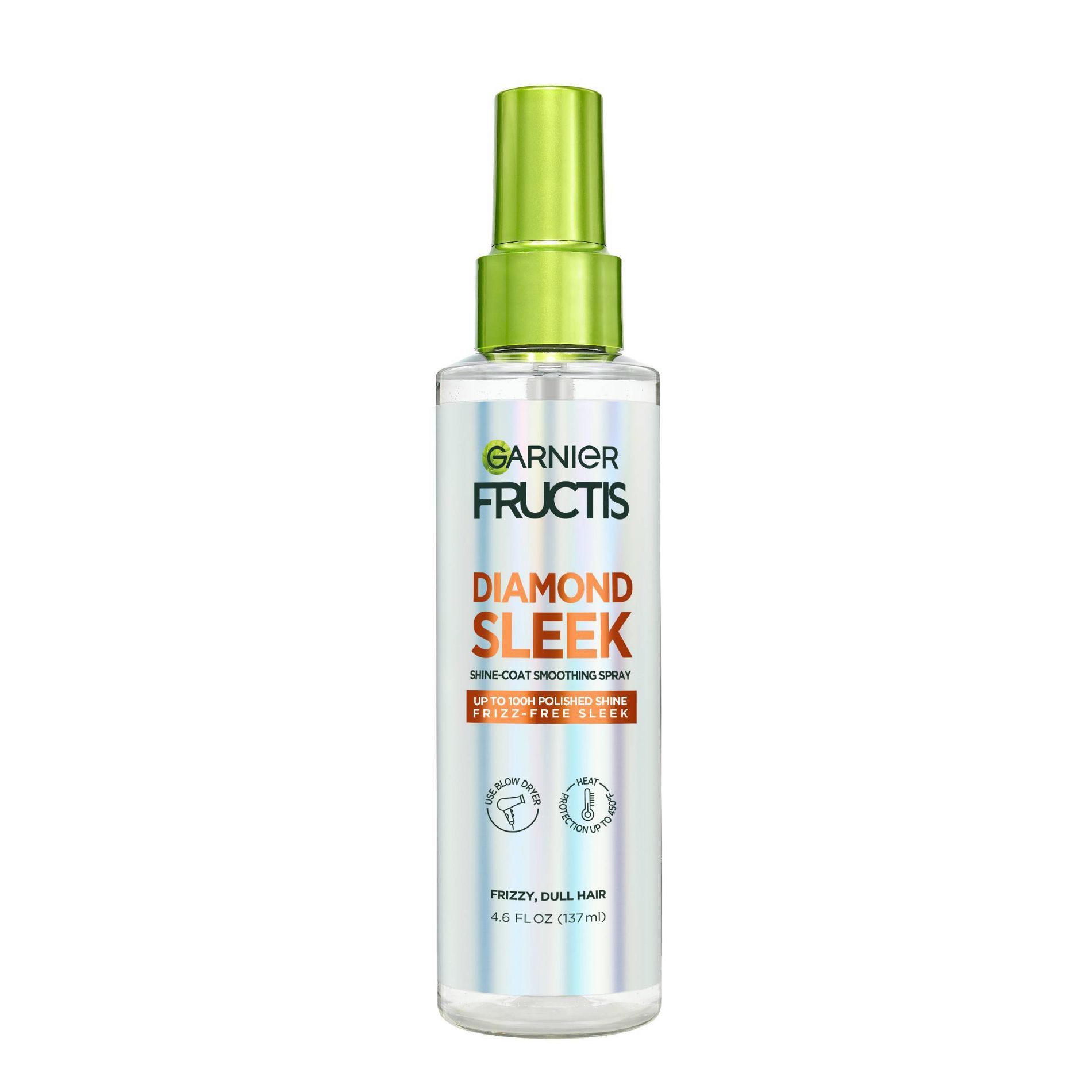 Garnier Fructis Diamond Sleek Smoothing Spray with Heat Protectant - 4.6 fl oz: Paraben-Free, Phthalate-Free, Contains Argan Oil, Vegan