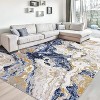 Acekool 5x7 Abstract Washable Rug – Soft Marble Design for Living Room, Bedroom & High-Traffic Areas - 2 of 4