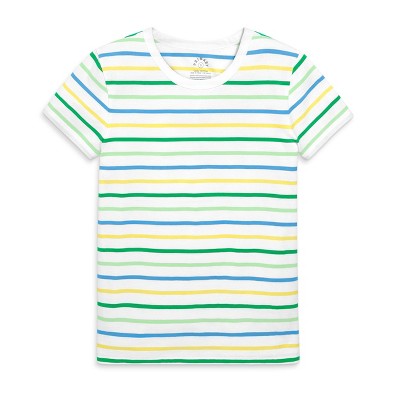Primary Adult Classic Crewneck Multi-Stripe Tee (Women's Fit)