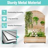 TOAOTBNBO Metal Raised Garden Bed with Trellis and Wheels, Metal Planter Box with Trellis, Garden Box for Climbing Plants, Flower - 4 of 4