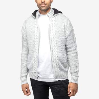 X RAY Men's Hooded Full-Zip High Neck Sweater Jacket