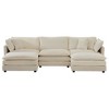 NicBex Couches for Living Room 111.5" Modern L Shape Sectional Sofa Couch with 2-Piece of Ottomans Chenille Upholstered 3 Seater Sleeper Sofa, Beige - 2 of 4