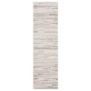 Captiv8e Designs Tiana Industrial Distressed Lines Ivory/Brown Rug - 1 of 4