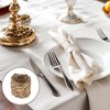 Unique Bargains Napkin Rings Cylindrical Woven Cattail Brown 1 Pc - 2 of 3