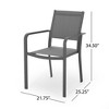 PAGED Set of 2 Patio Dining Chairs,Modern Outdoor Dining Chairs,Aluminum Chairs Suitable for Patio,Garden - 3 of 4