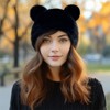 Wrapables Faux Fur Fluffy Bear Ears Winter Beanie Hat - image 4 of 4