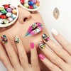 Unique Bargains 12 Grids Rhinestone Nail Supplies Brown 1 Set - 2 of 4