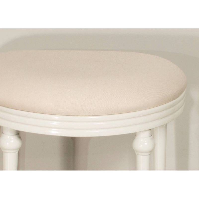 Cape May 19" Vanity Stool - Matte White - Hillsdale Furniture, 4 of 12