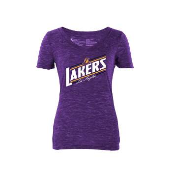 NBA Los Angeles Lakers Women's Short Sleeve V-Neck T-Shirt - S