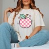 Simply Sage Market Women's Checkered Apple Stars Short Sleeve Garment Dyed Tee - 2 of 4